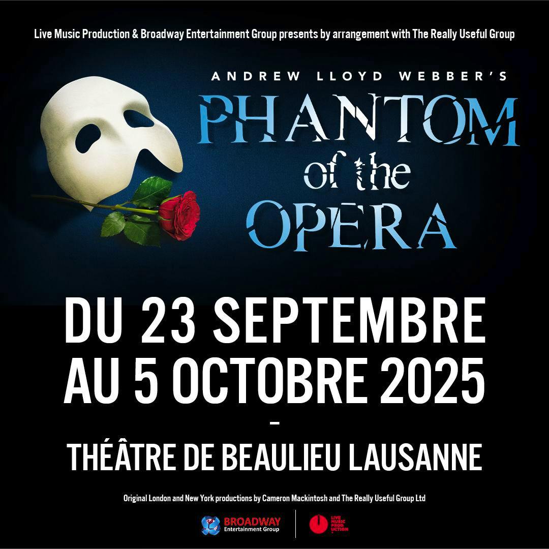 Concours : remportez vos places pour la comédie musicale Phantom of the Opera à Lausanne