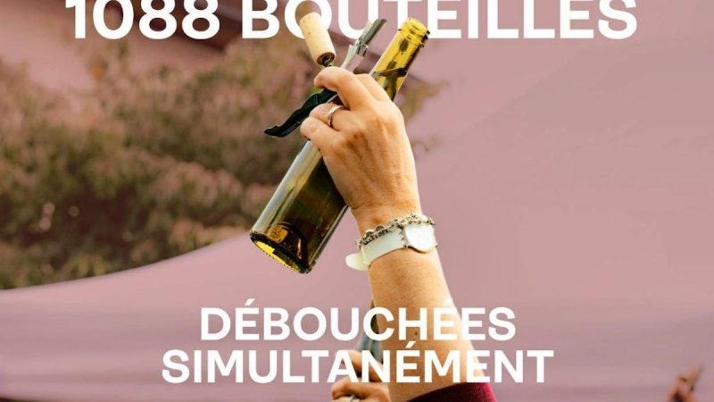 Chardonne établit un record mondial en faisant sauter 1088 bouchons de vin simultanément