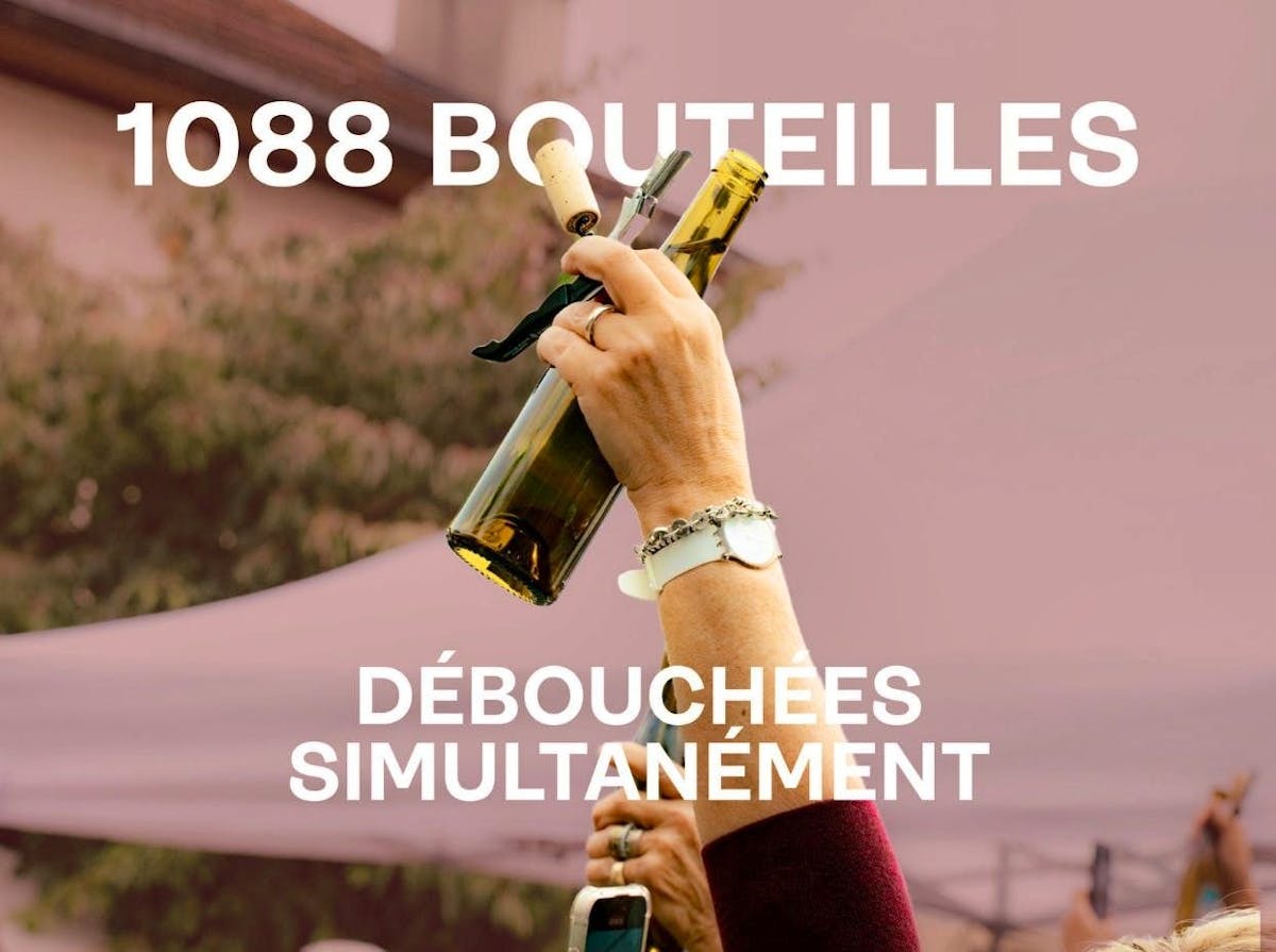 Chardonne établit un record mondial en faisant sauter 1088 bouchons de vin simultanément