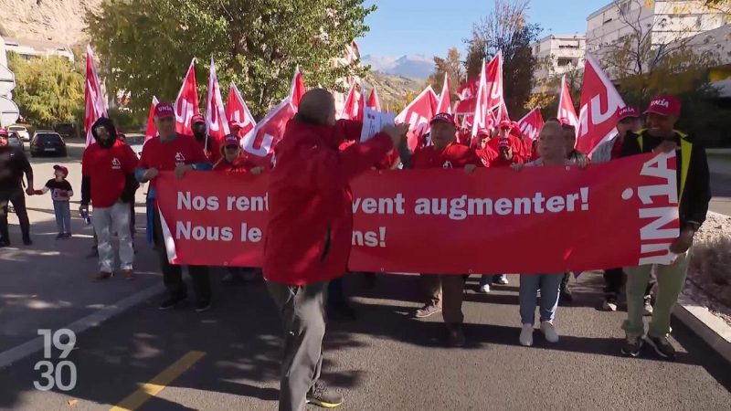 Des centaines de personnes mobilisées en Valais pour la hausse des salaires et une marge de négociation accrue